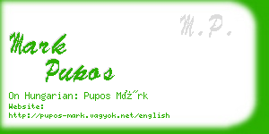 mark pupos business card